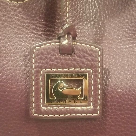 Dooney and Bourke Butter Soft Pebbled leather Tote/Satchel Deep Bordeaux Tote - Picture 5 of 16